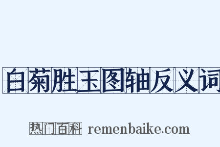 白菊胜玉图轴反义词是什么意思的图片